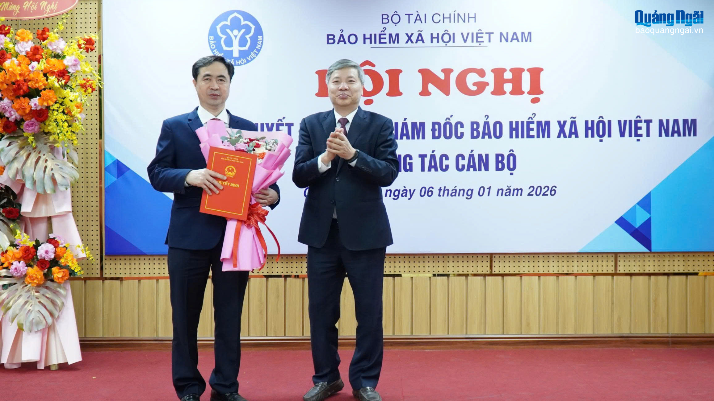 Ông Nguyễn Quang Hưng giữ chức Giám đốc BHXH tỉnh Quảng Ngãi