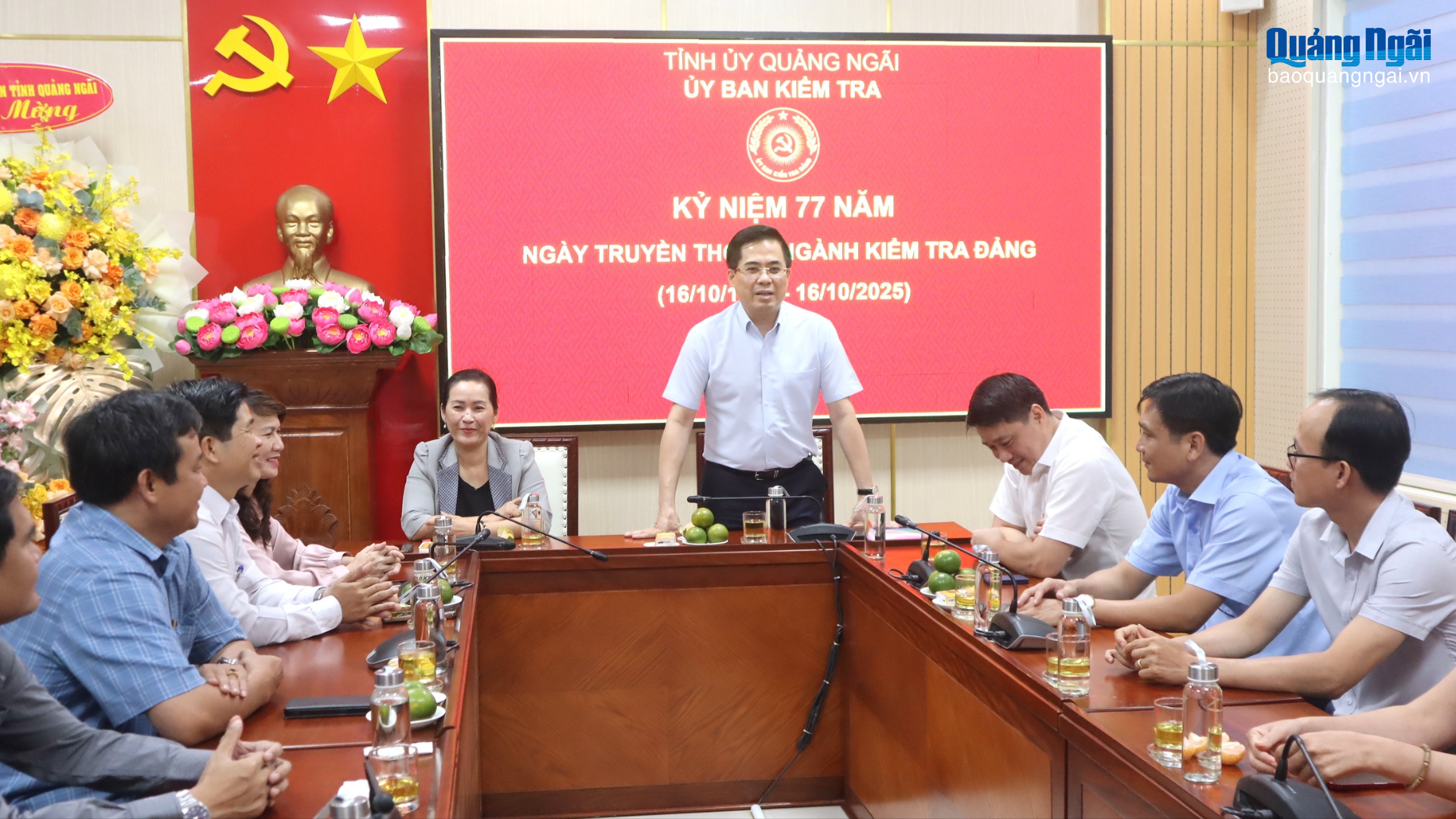 Thường trực Tỉnh ủy thăm, chúc mừng Ủy ban Kiểm tra Tỉnh ủy