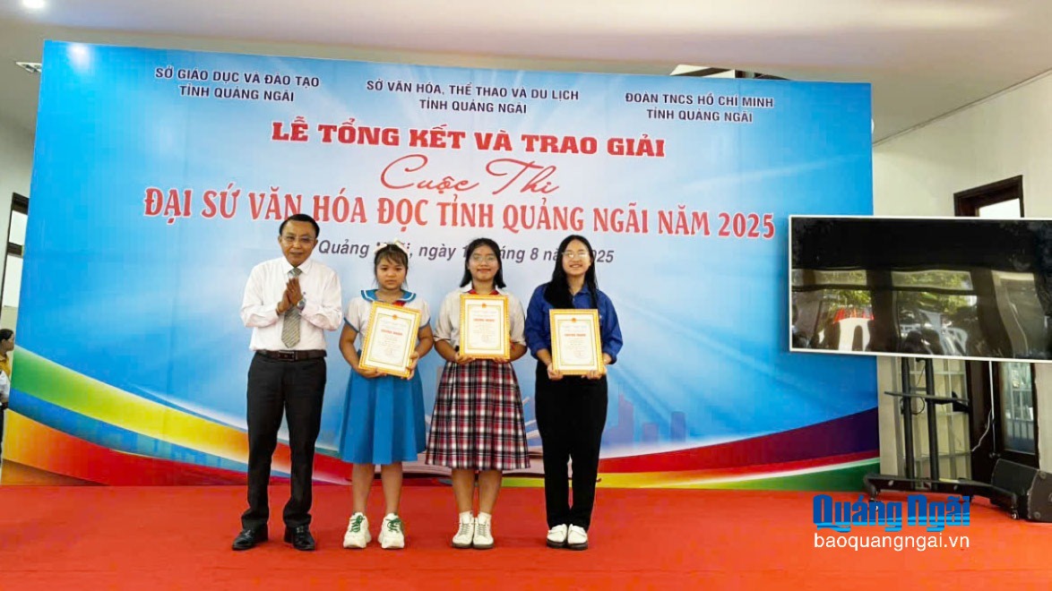 Trao giải Cuộc thi Đại sứ Văn hóa đọc tỉnh Quảng Ngãi năm 2025
