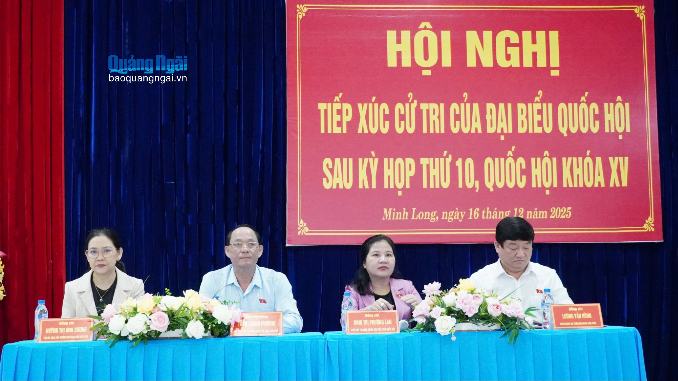 Đoàn đại biểu Quốc hội tỉnh tiếp xúc cử tri xã Minh Long