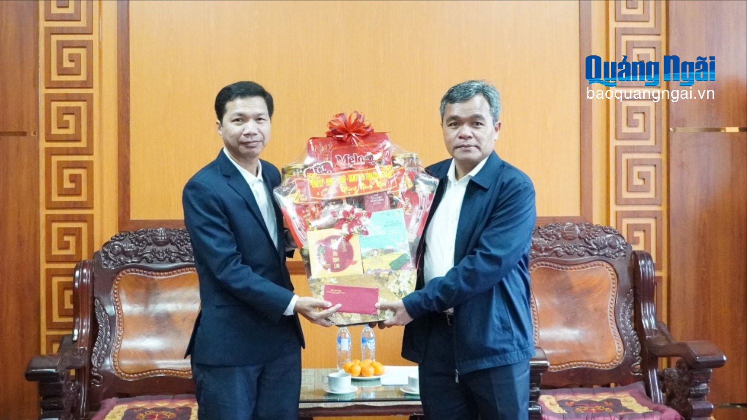 Bí thư Tỉnh ủy Hồ Văn Niên thăm, chúc Tết tại xã Trà Bồng