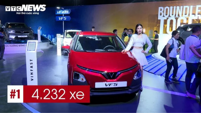 VF5 dẫn đầu doanh số VinFast tháng 5