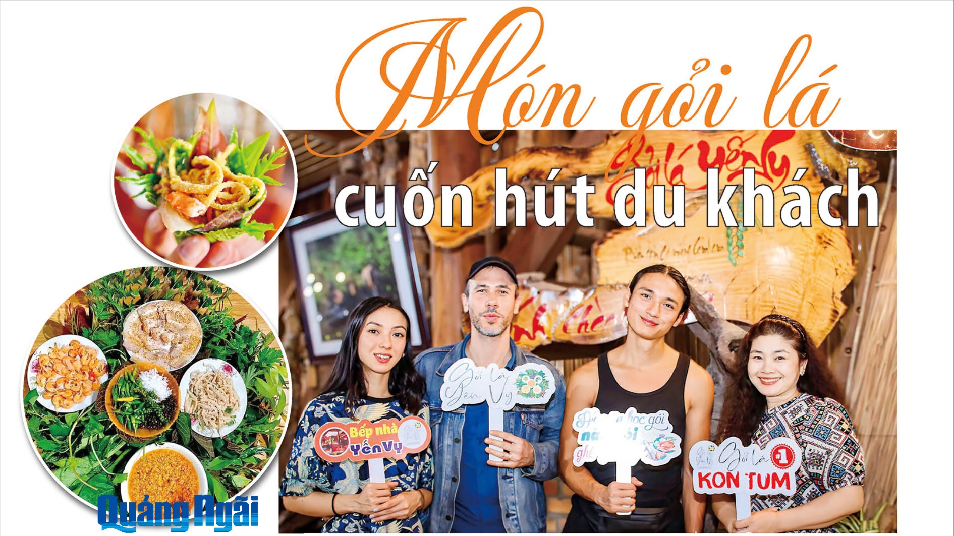 Món gỏi lá cuốn hút du khách