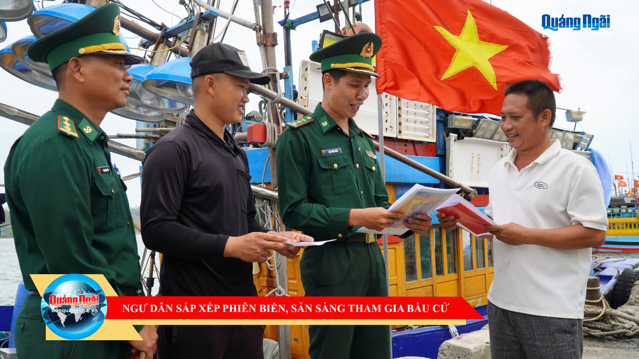 [Video]. Ngư dân sắp xếp phiên biển, sẵn sàng tham gia bầu cử