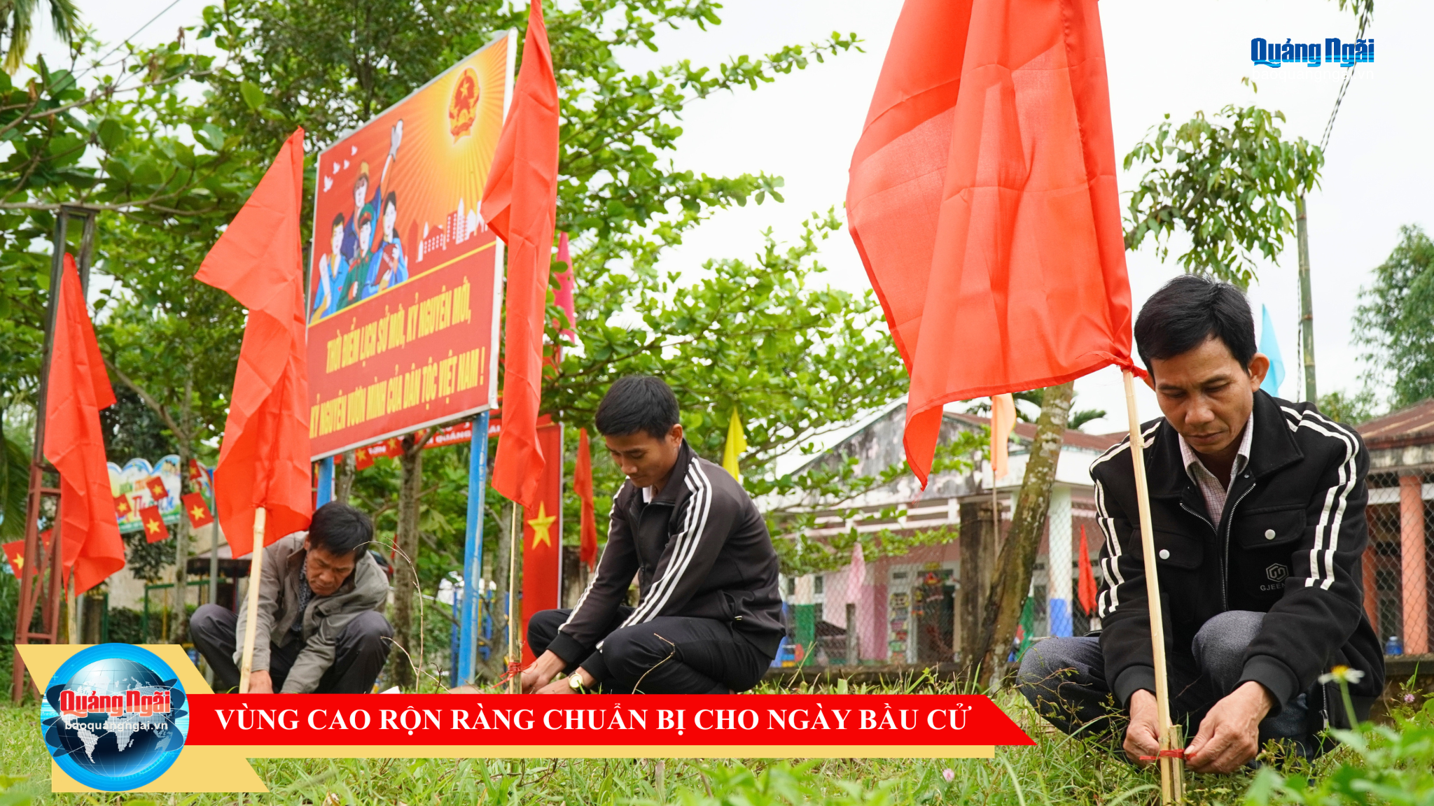 [Video]. Vùng cao rộn ràng chuẩn bị cho ngày bầu cử