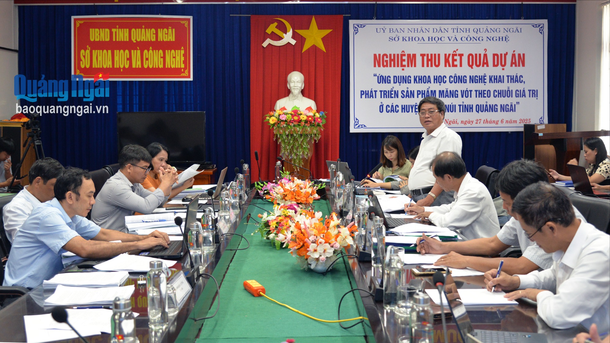 Nghiệm thu kết quả dự án ứng dụng khoa học công nghệ khai thác, phát triển sản phẩm măng vót