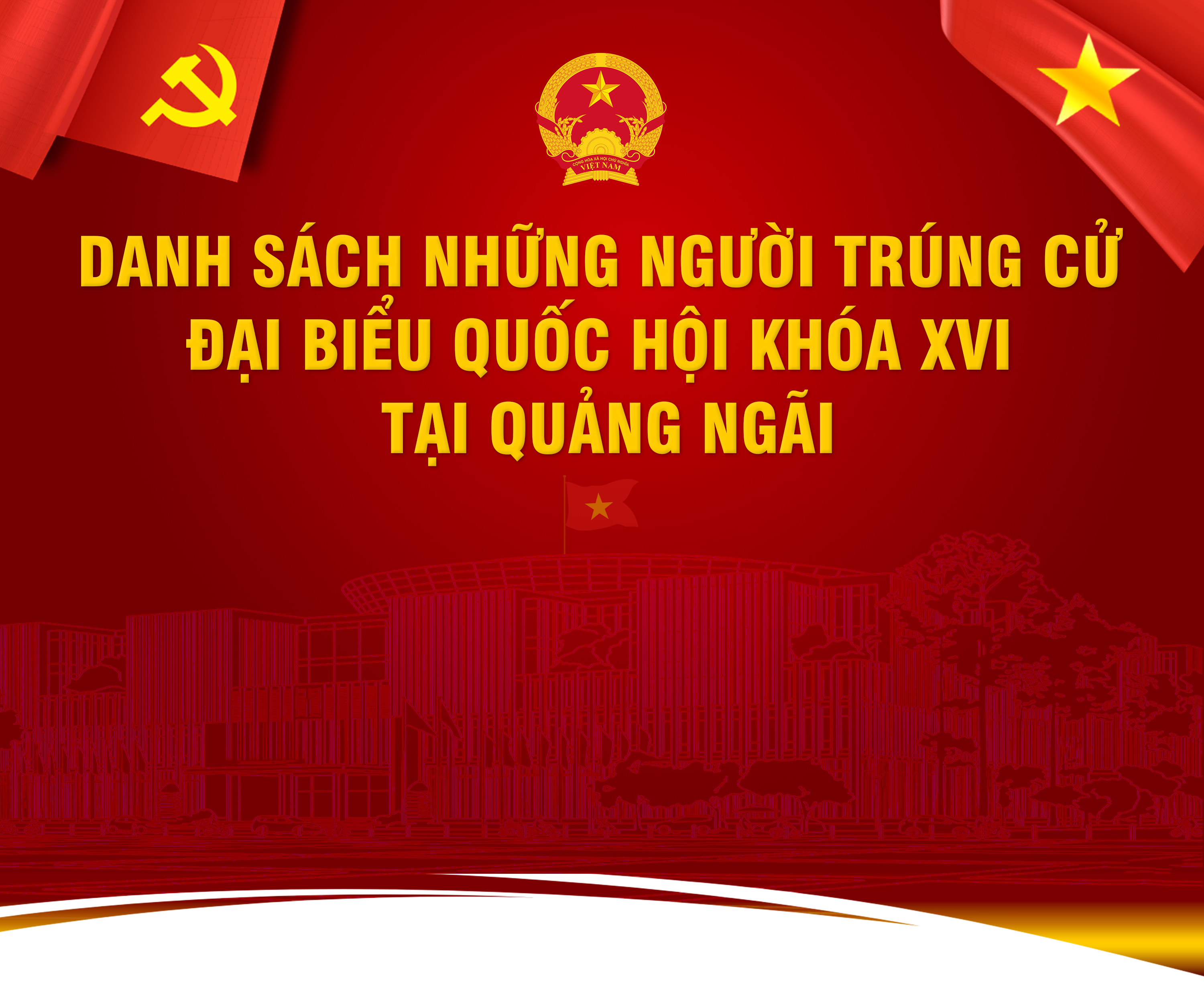 [Emagazine]. Danh sách 11 người trúng cử đại biểu Quốc hội khóa XVI tại Quảng Ngãi