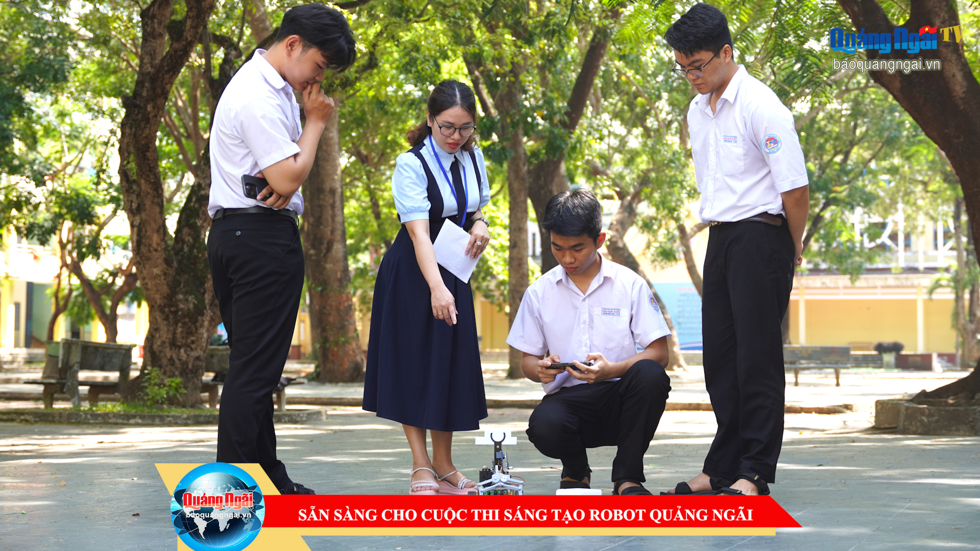 [Video]. Sẵn sàng cho Cuộc thi Sáng tạo Robot Quảng Ngãi