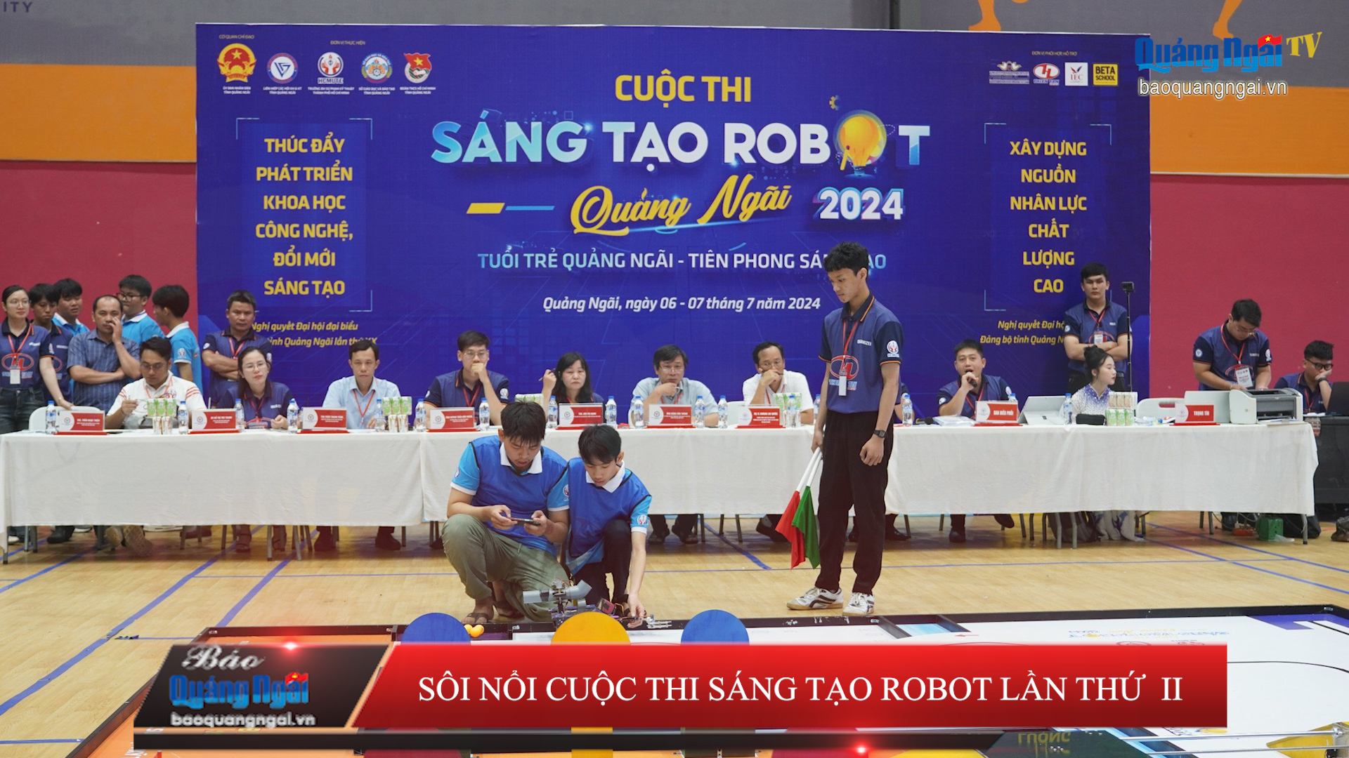 [Video]. Sôi nổi Cuộc thi Sáng tạo Robot Quảng Ngãi lần thứ II