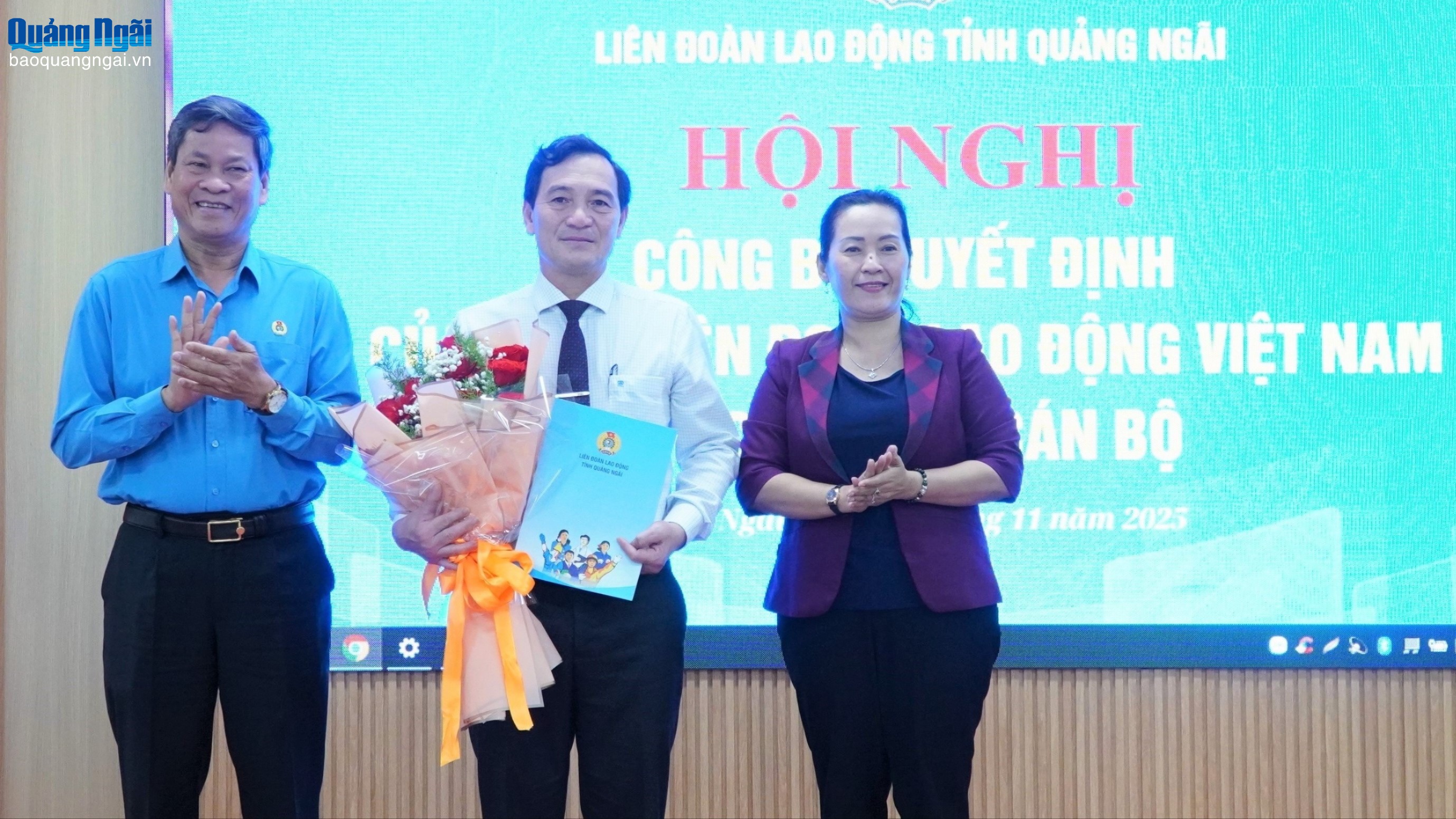 Đồng chí Đinh Quốc Tuấn giữ chức Chủ tịch Liên đoàn Lao động tỉnh