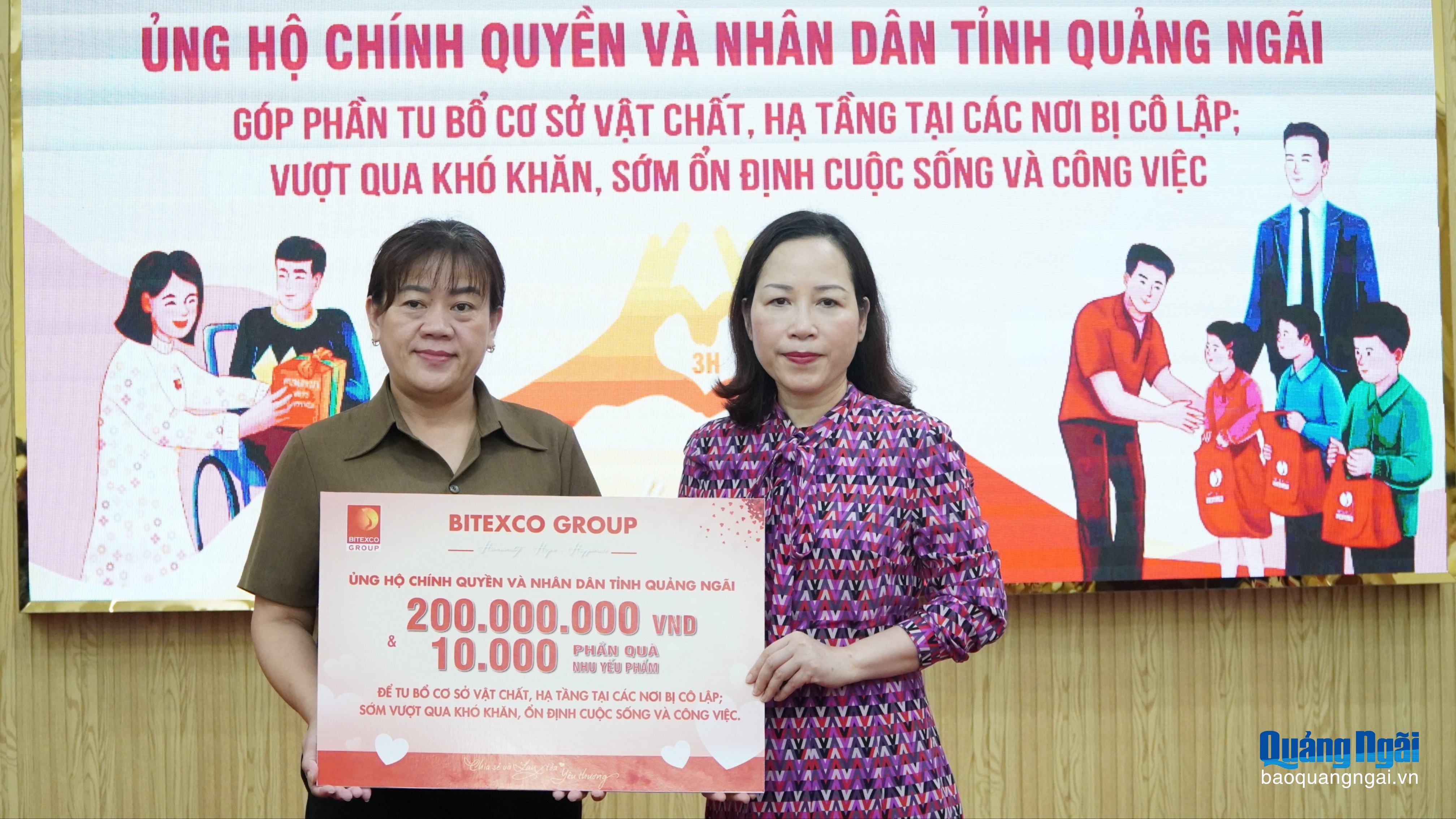 Tập đoàn Bitexco hỗ trợ người dân Quảng Ngãi khắc phục hậu quả thiên tai