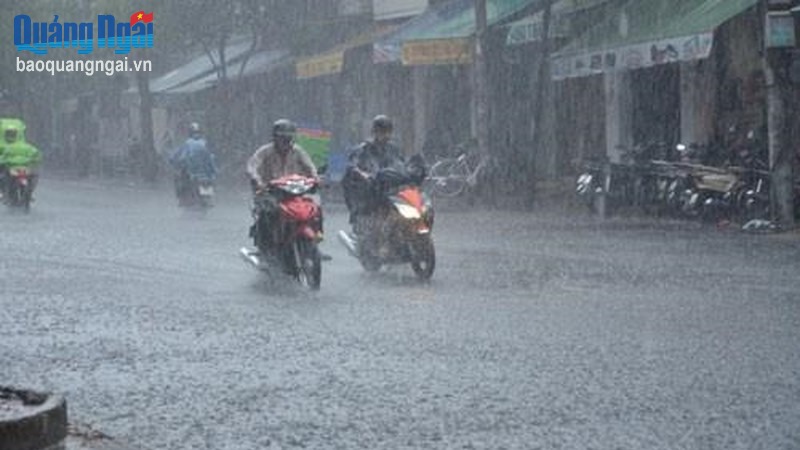 Ảnh hưởng bão số 1, Quảng Ngãi mưa lớn