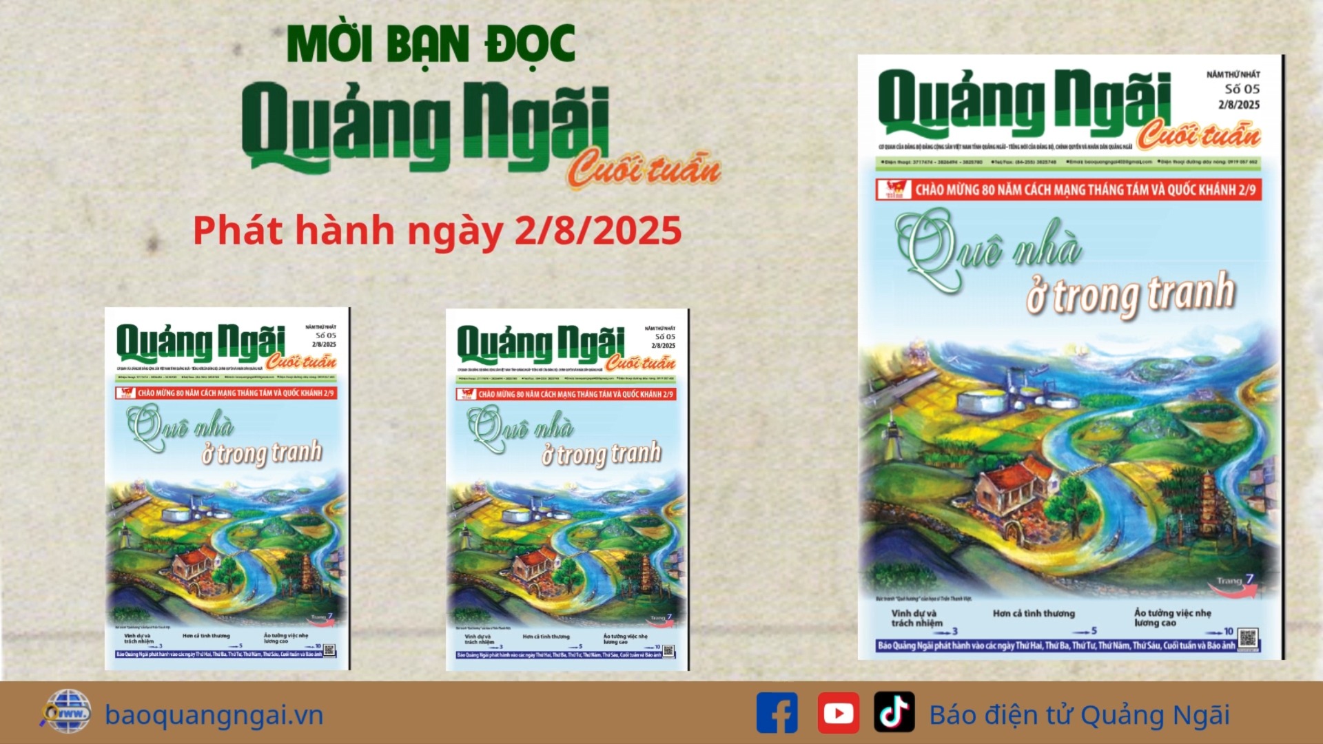 [Video]. Mời bạn đọc Báo Quảng Ngãi cuối tuần