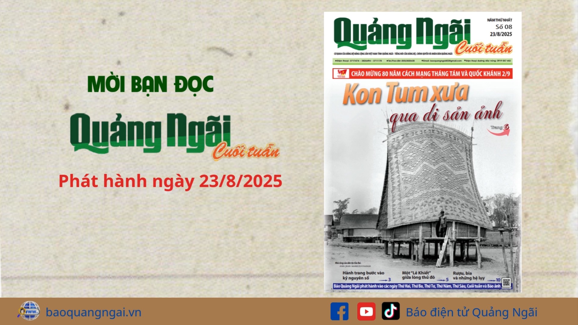 [Video]. Mời bạn đọc Báo Quảng Ngãi cuối tuần