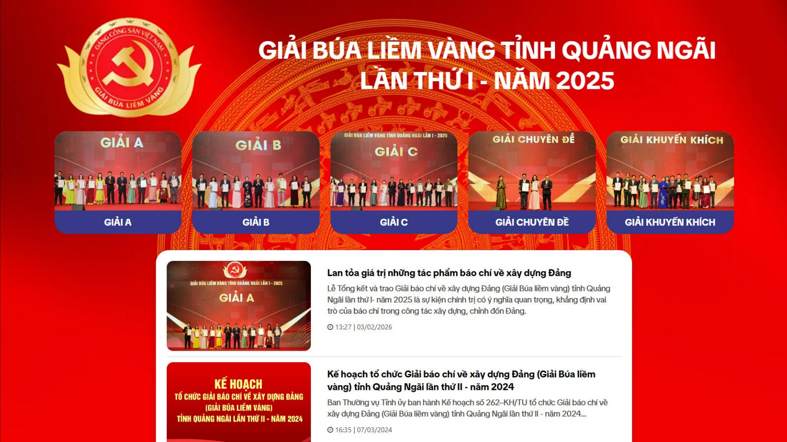 Kỷ yếu số Giải Búa liềm vàng tỉnh Quảng Ngãi lần thứ I: Lan tỏa giá trị báo chí xây dựng Đảng