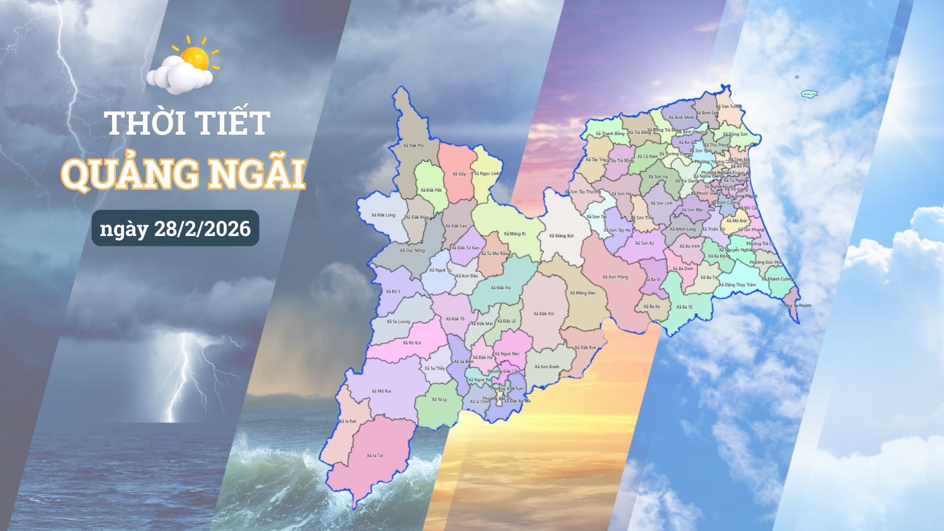 Thời tiết Quảng Ngãi ngày 28/2: Nắng ấm chủ đạo