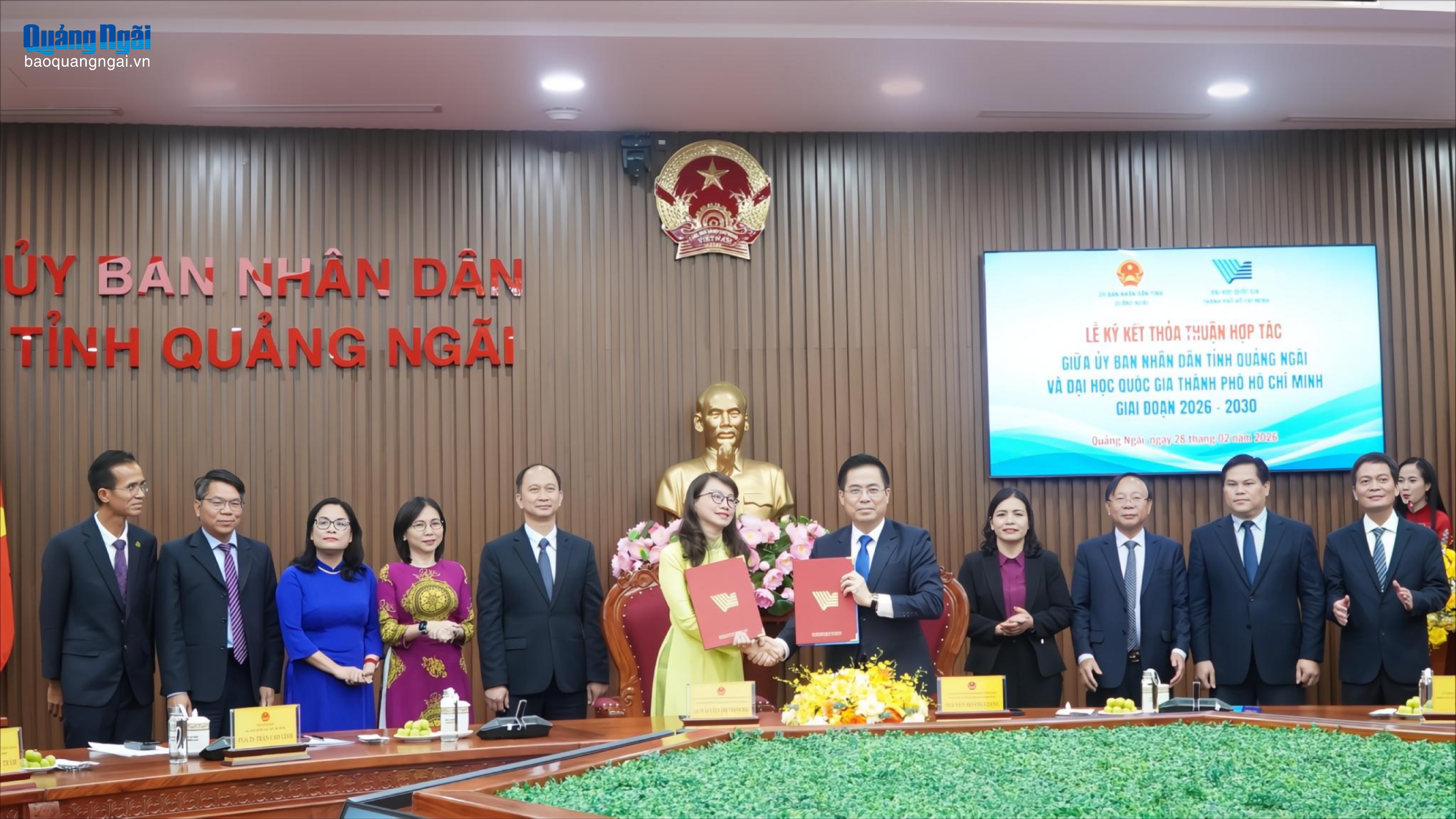 Quảng Ngãi và Đại học Quốc gia TP.Hồ Chí Minh hợp tác trên nhiều lĩnh vực