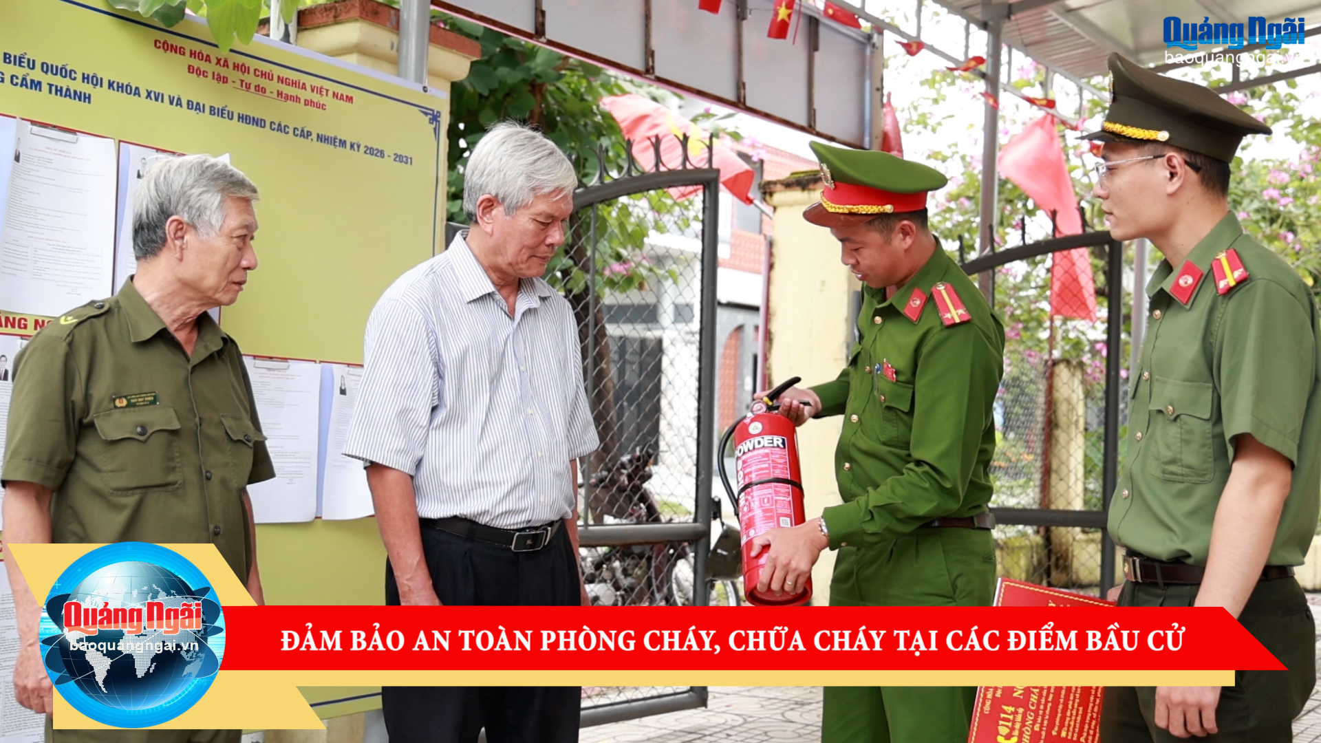 [Video]. Đảm bảo an toàn phòng cháy, chữa cháy tại các điểm bầu cử