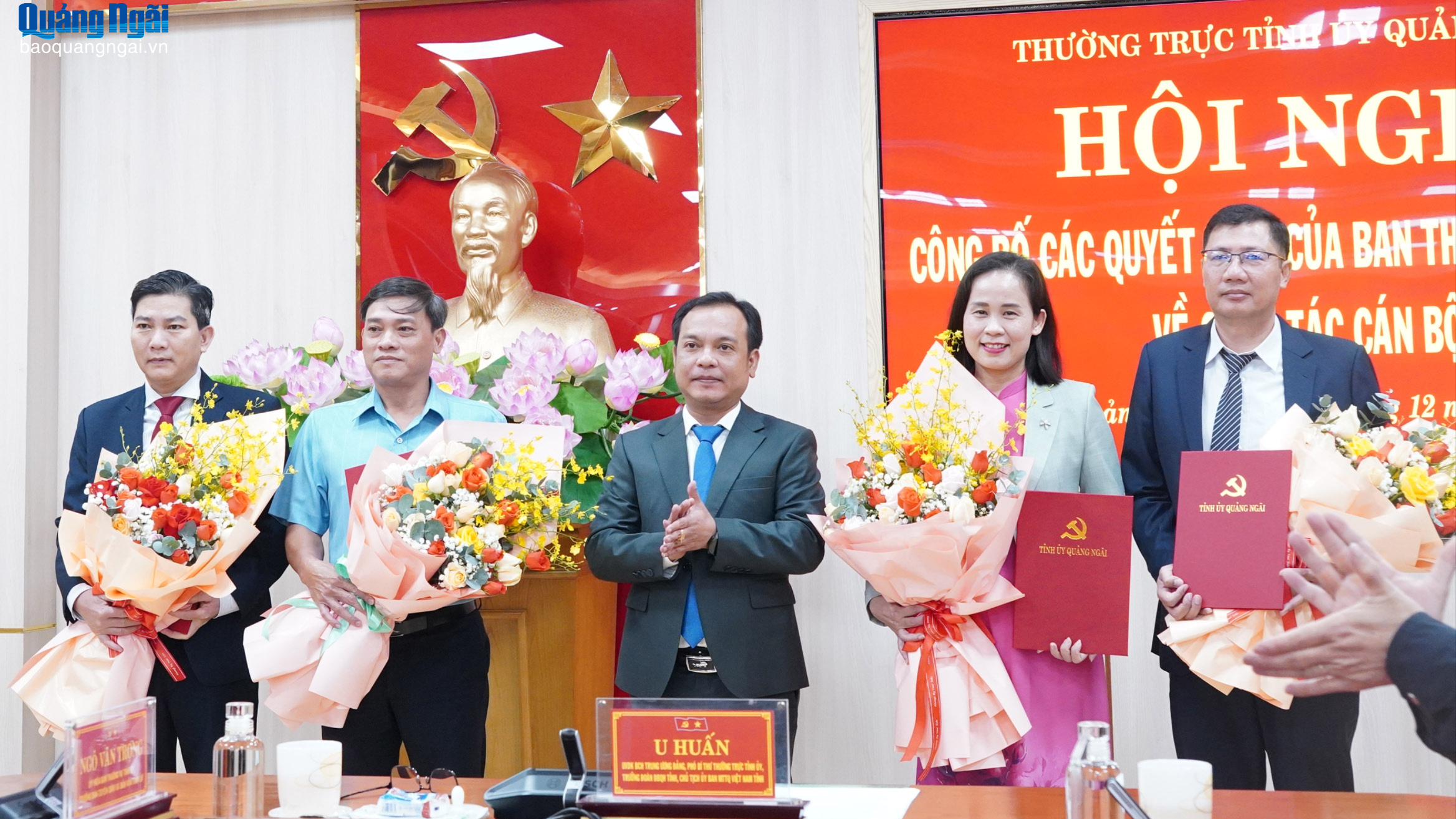 Công bố các quyết định của Ban Thường vụ Tỉnh ủy về công tác cán bộ