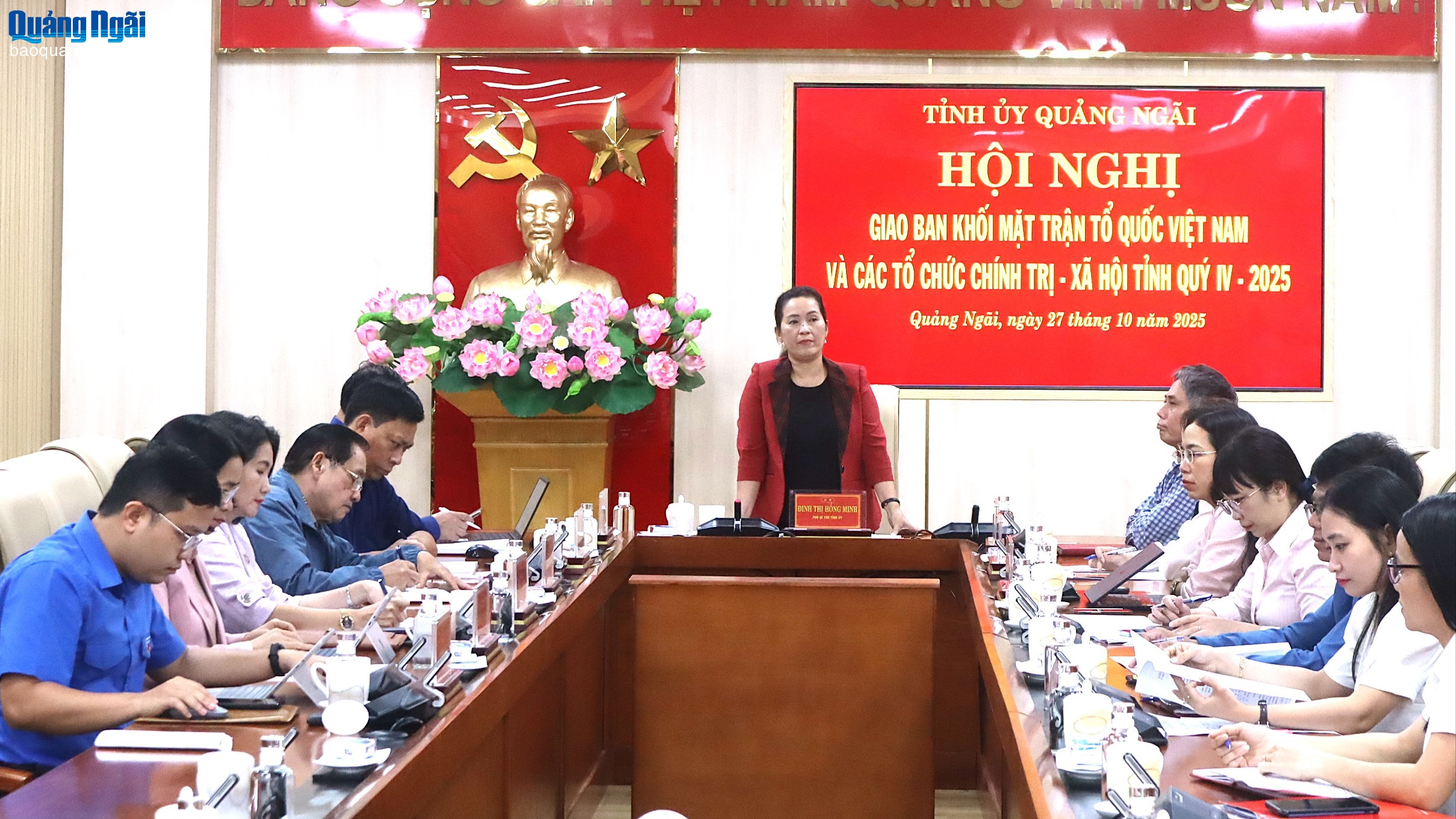 Giao ban với khối Mặt trận Tổ quốc và các tổ chức chính trị - xã hội tỉnh