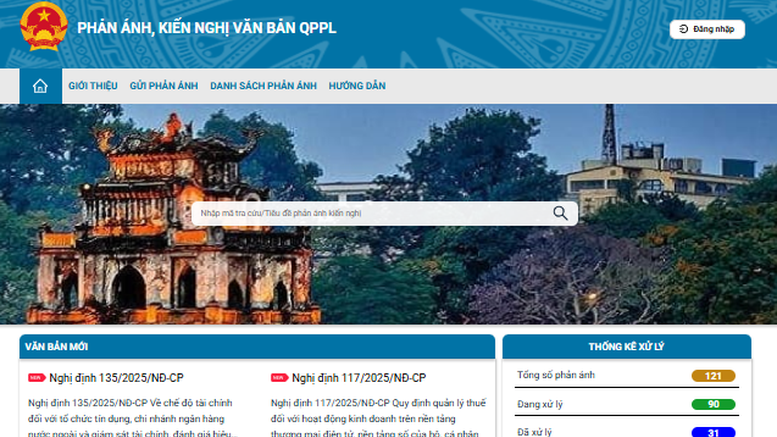 Trước 20/6, hoàn thành tích hợp Hệ thống tiếp nhận, xử lý phản ánh, kiến nghị về VBQPPL với Cổng TTĐT bộ, ngành, địa phương