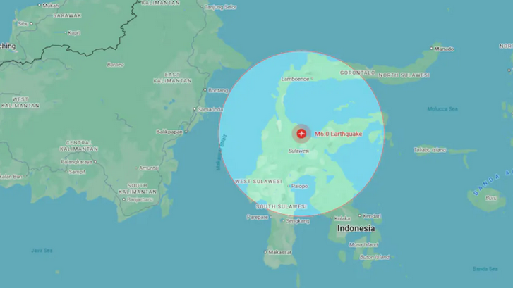 Động đất mạnh rung chuyển đảo Sulawesi của Indonesia