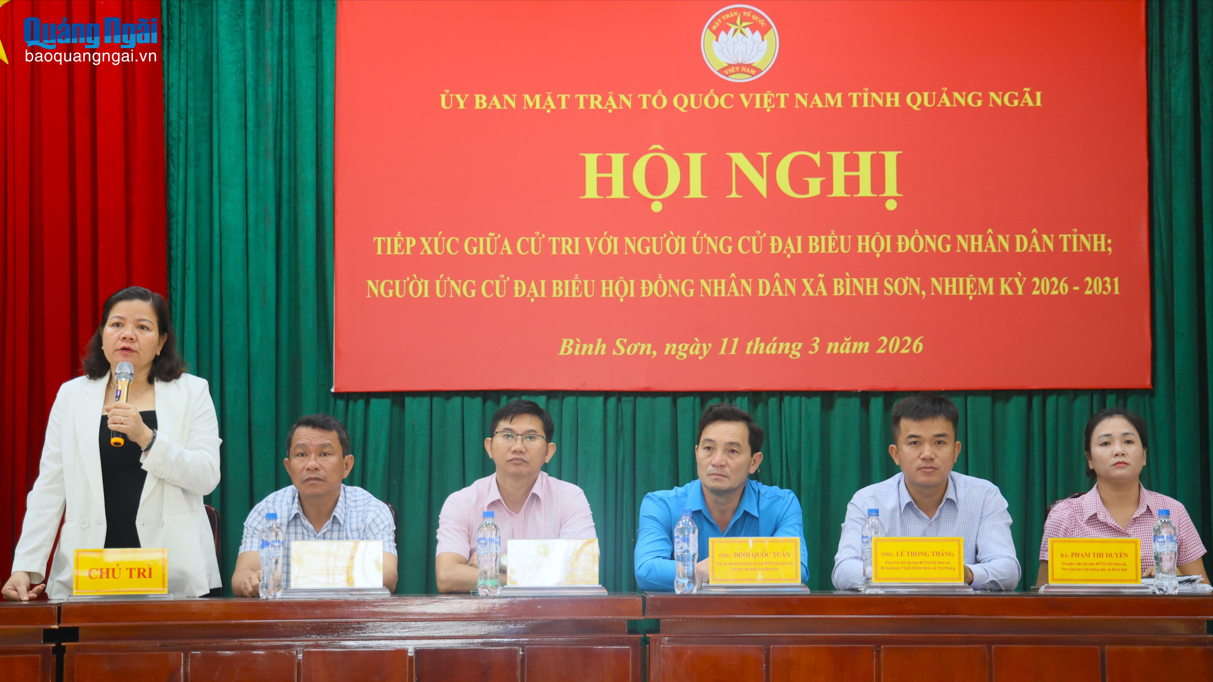 Lắng nghe ý kiến cử tri, hành động vì sự phát triển của Bình Sơn