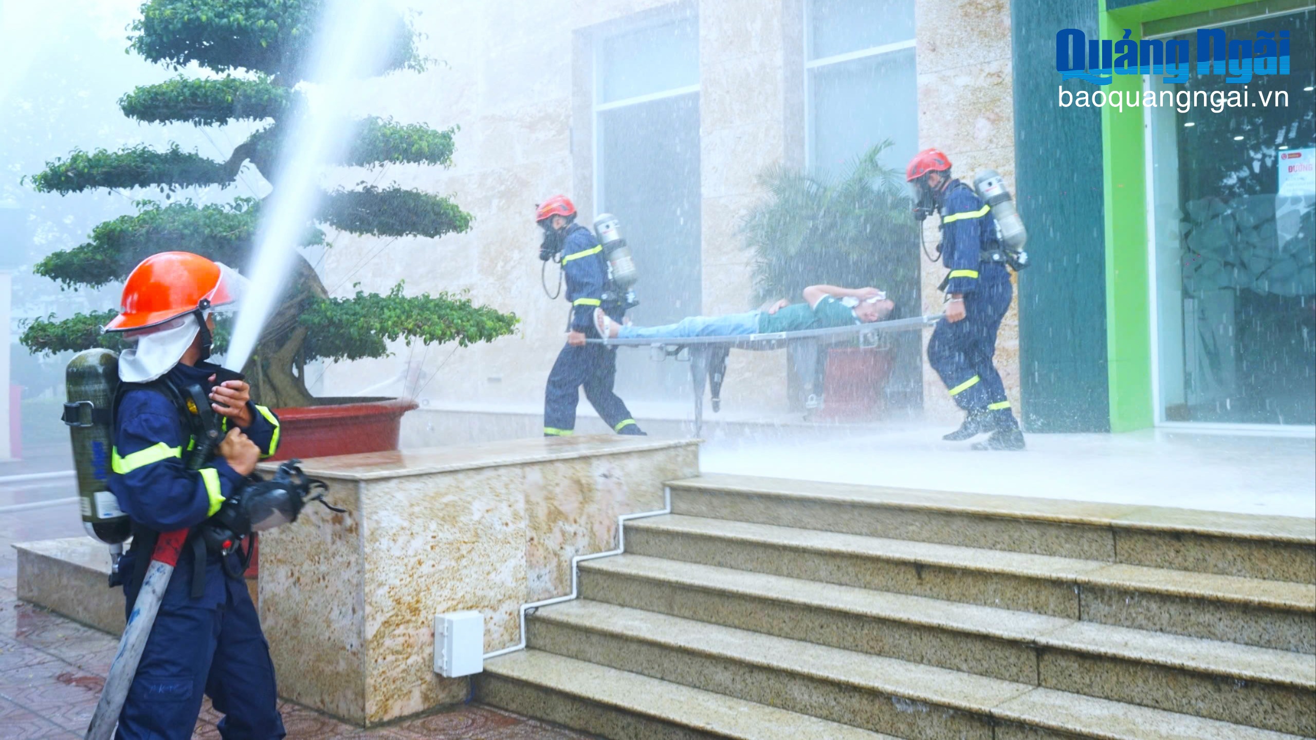 Thực tập phương án chữa cháy tại Vietcombank chi nhánh Kon Tum