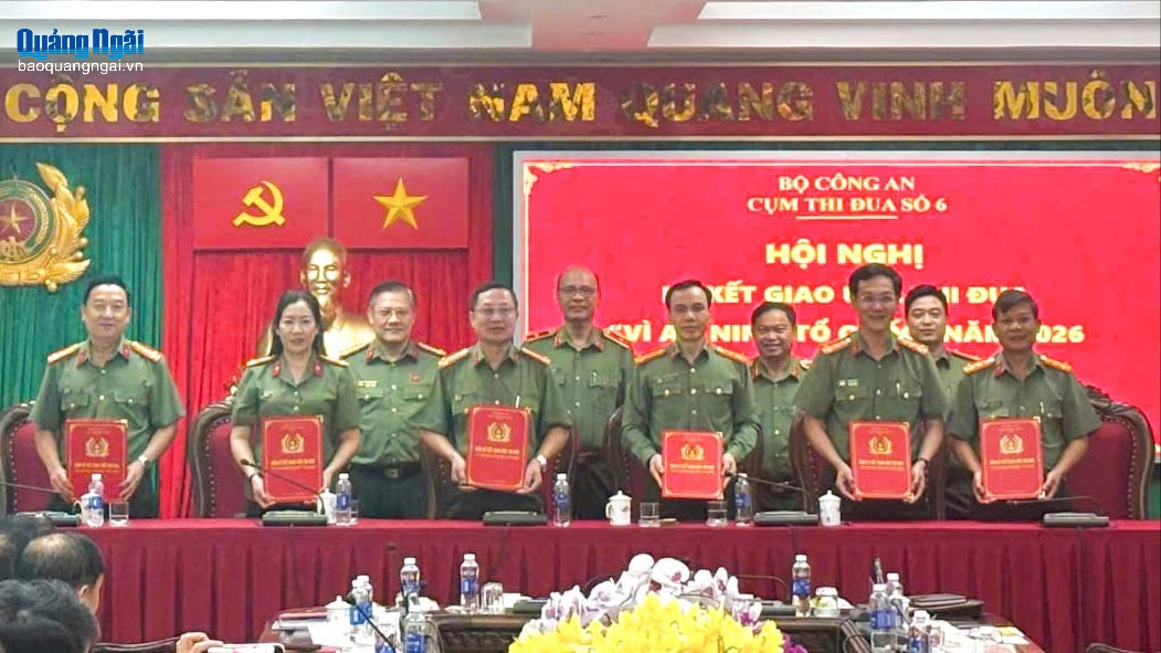 Cụm thi đua số 6 (Bộ Công an) ký kết giao ước thi đua năm 2026