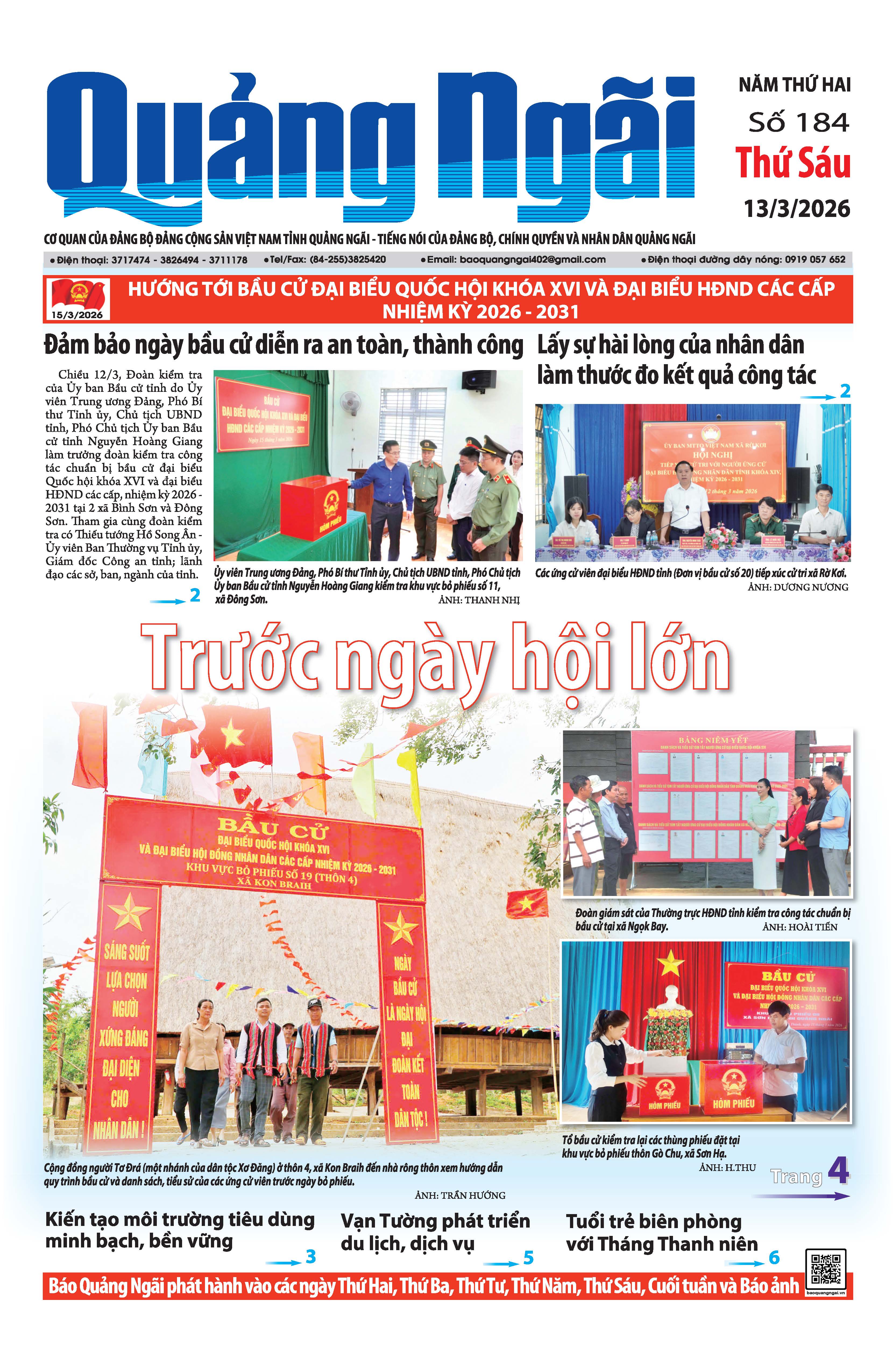 Số báo 184, ra ngày 13/3/2026